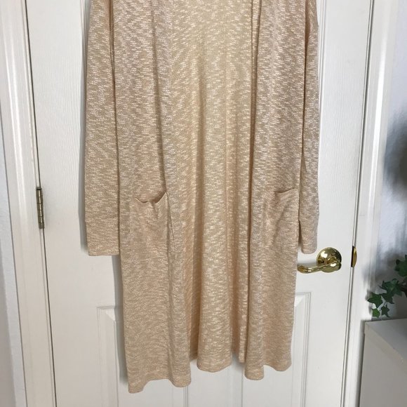 Candie's Lightweight L/S Duster Cardigan | Tan | X-Large - Picture 4 of 10